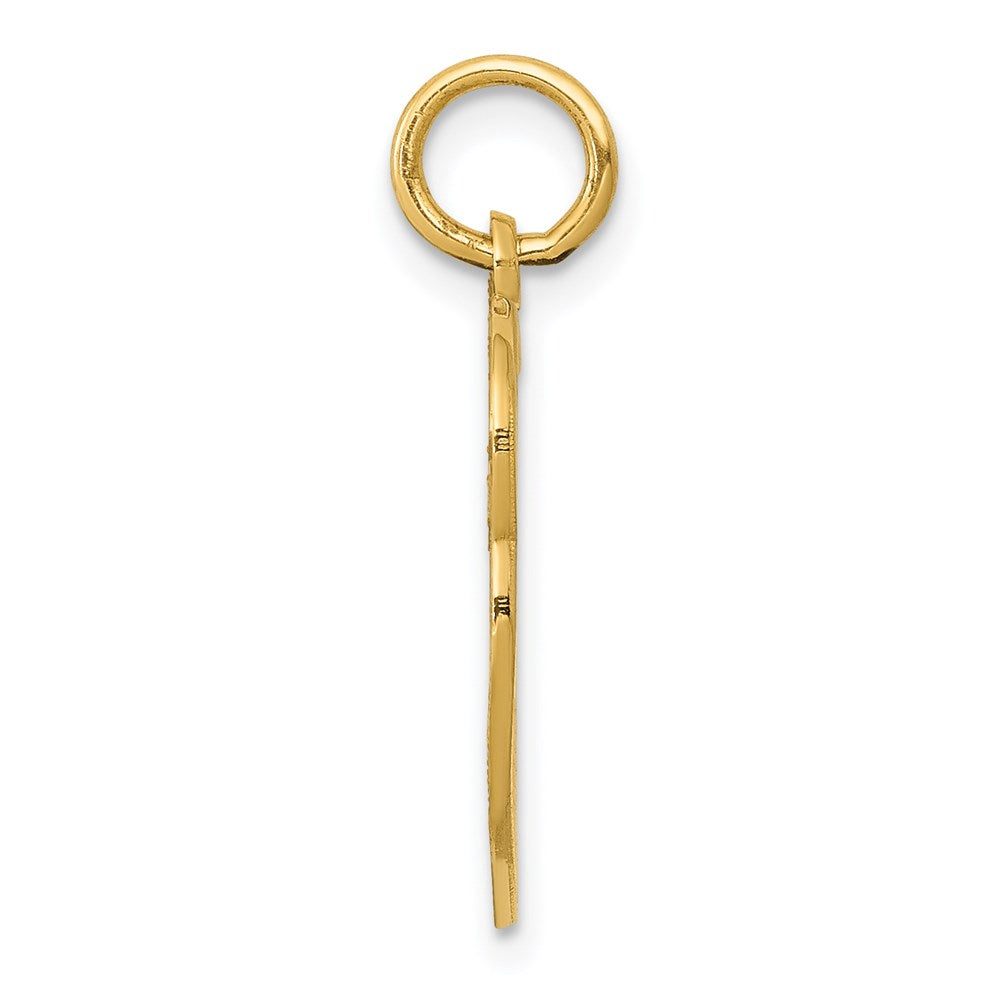 14K Yellow Gold Polished Double Heart Pendant