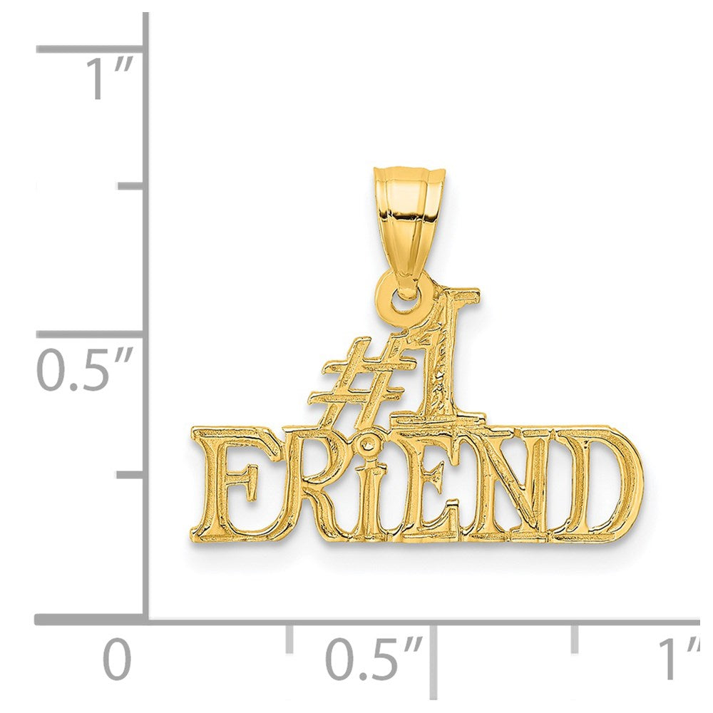 14K Yellow Gold #1 Friend Charm