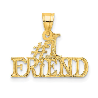14K Yellow Gold #1 Friend Charm