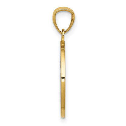 14K Yellow & Rhodium And Friends, Laugh, Love Circle Pendant