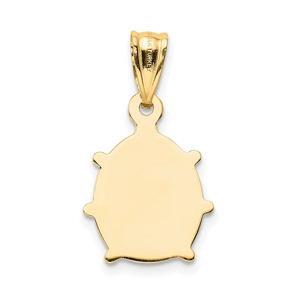 14K Yellow Gold Enameled Ladybug Charm