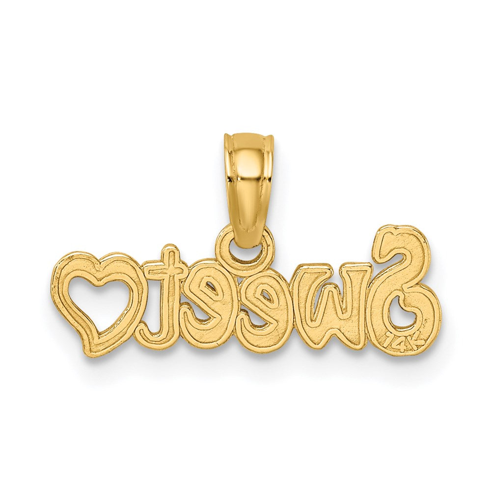 14K Yellow Gold Sweet Heart Charm