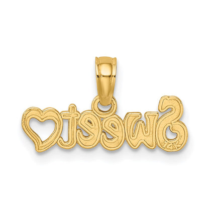 14K Yellow Gold Sweet Heart Charm