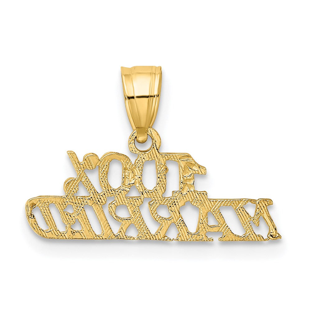 14K Yellow Gold 100% Married Charm