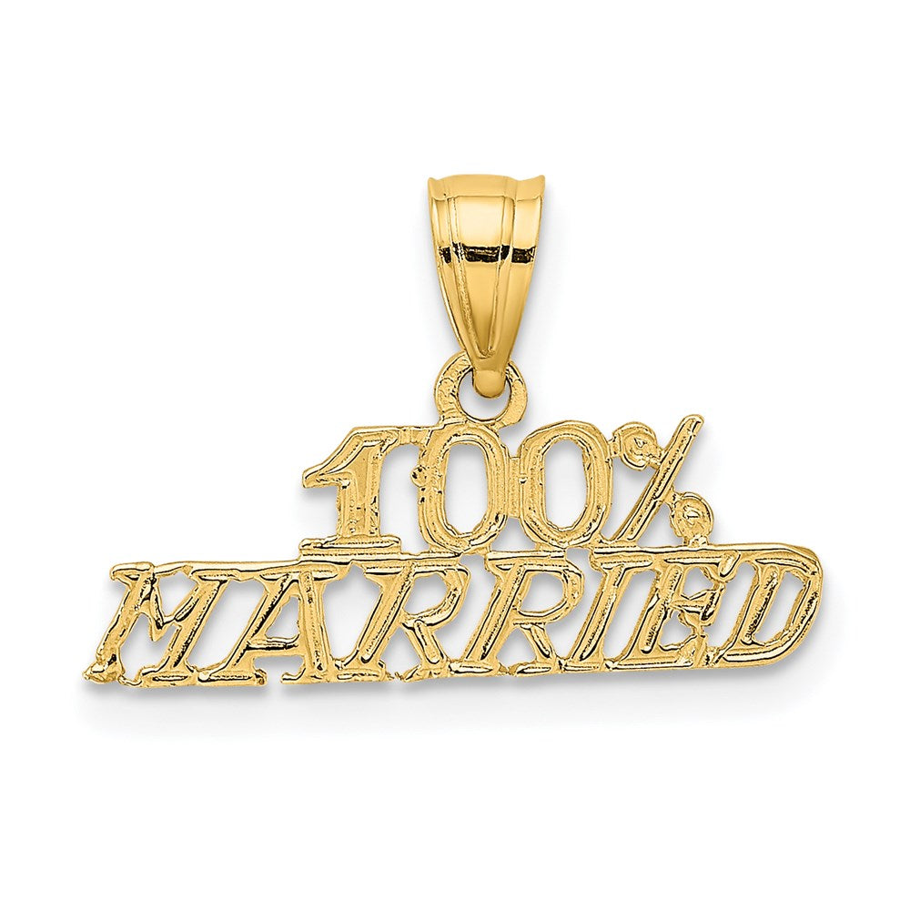 14K Yellow Gold 100% Married Charm