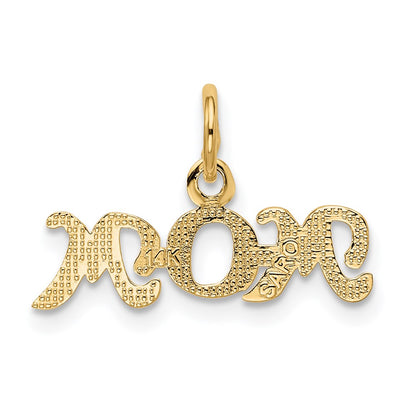14K Yellow Gold Mom Charm