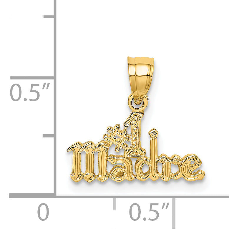 14K Yellow Gold #1 Madre Charm