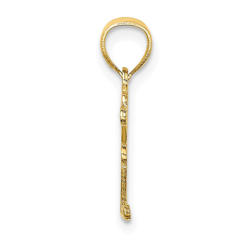 14K Yellow Gold Best Mom Charm