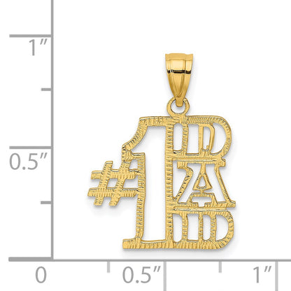14K Yellow Gold #1 Dad Charm