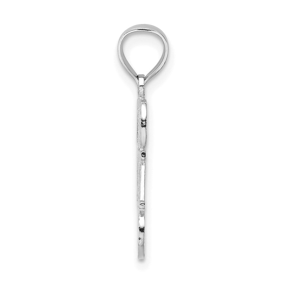 14K White Gold #1 Dad Pendant