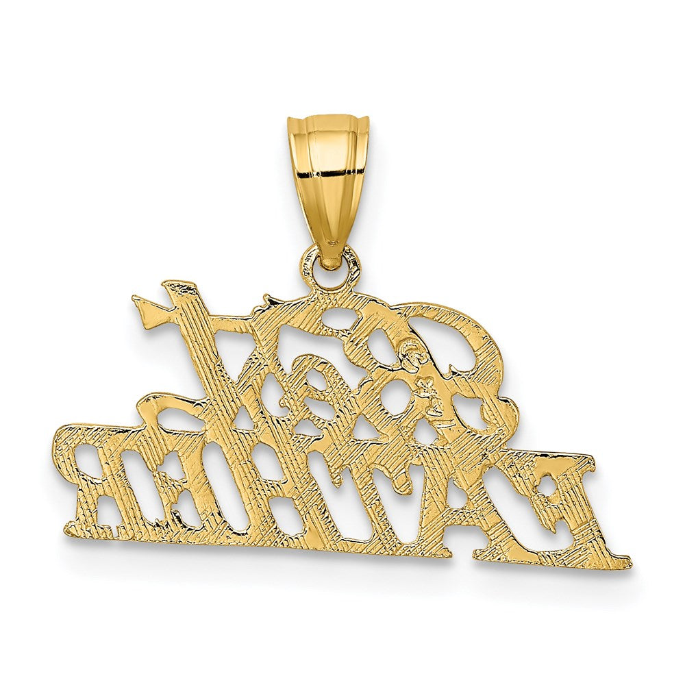 14K Yellow Gold Best Father Charm