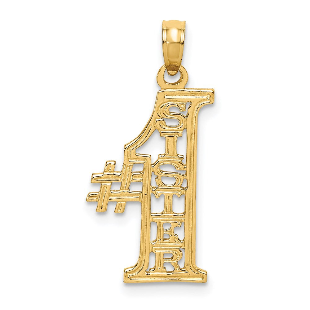 14K Yellow Gold #1 Sister Charm