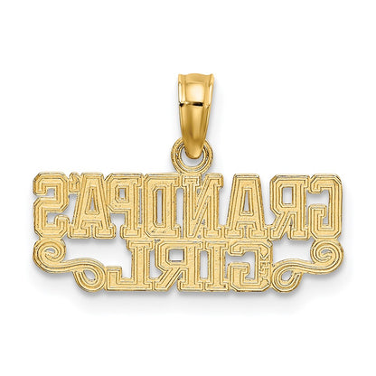 14K Yellow Gold Grandpas Girl Charm