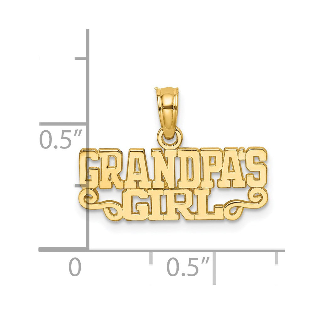 14K Yellow Gold Grandpas Girl Charm