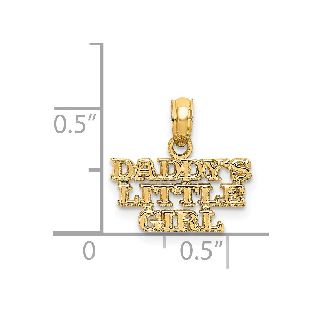 14K Yellow Gold Daddys Little Girl Charm