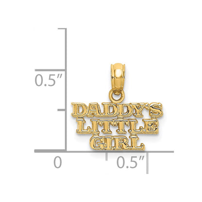 14K Yellow Gold Daddys Little Girl Charm