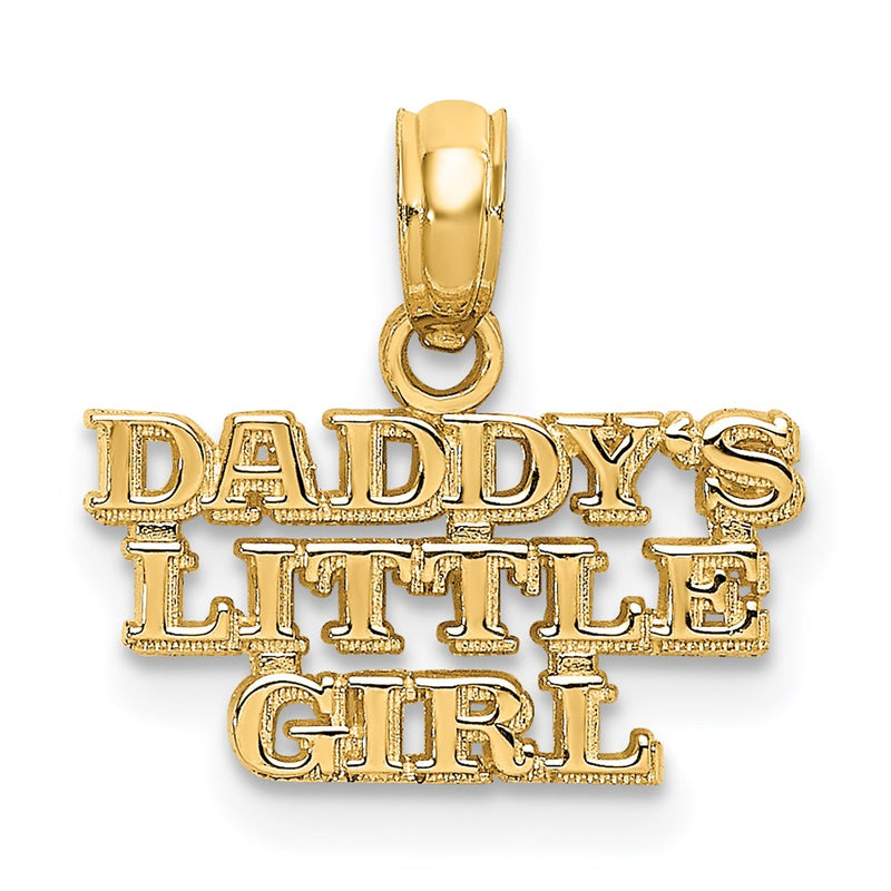 14K Yellow Gold Daddys Little Girl Charm