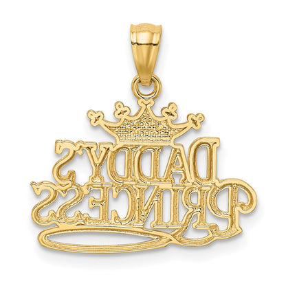 14K Yellow & Rhodium And Daddys Princess Pendant