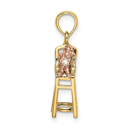 14K Two-Tone High Chair W/Baby Charm