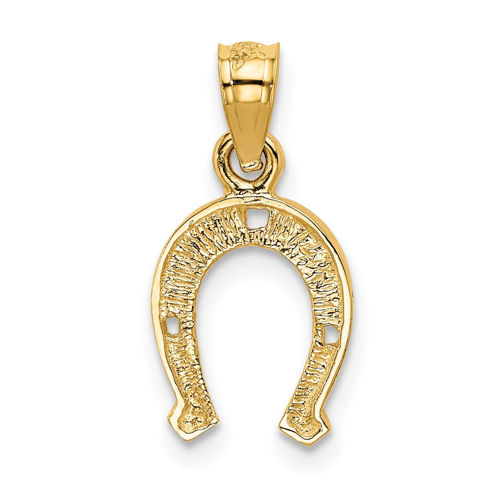 14K Yellow Gold Horseshoe Pendant