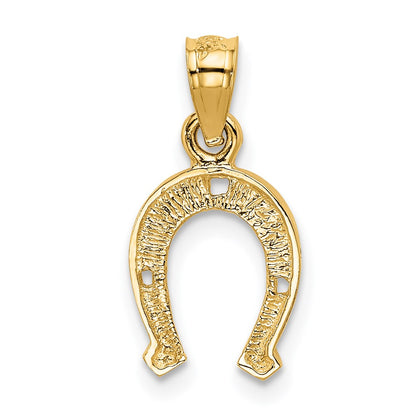 14K Yellow Gold Horseshoe Pendant