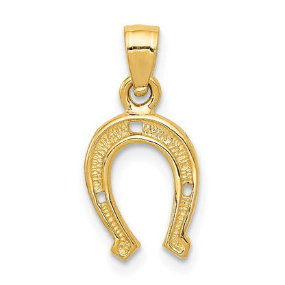 14K Yellow Gold Horseshoe Pendant