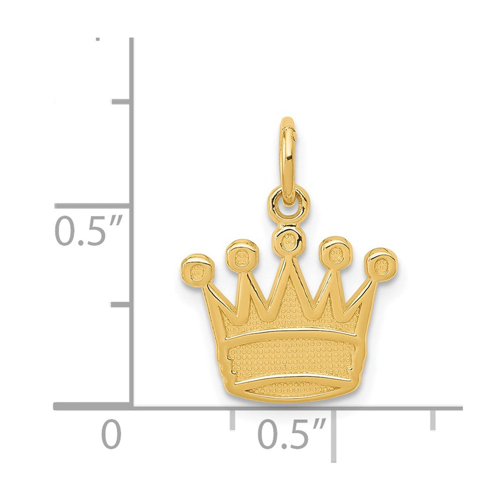 14K Yellow Gold Kings Crown Charm