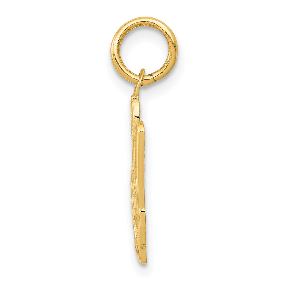 14K Yellow Gold Peace Sign Charm