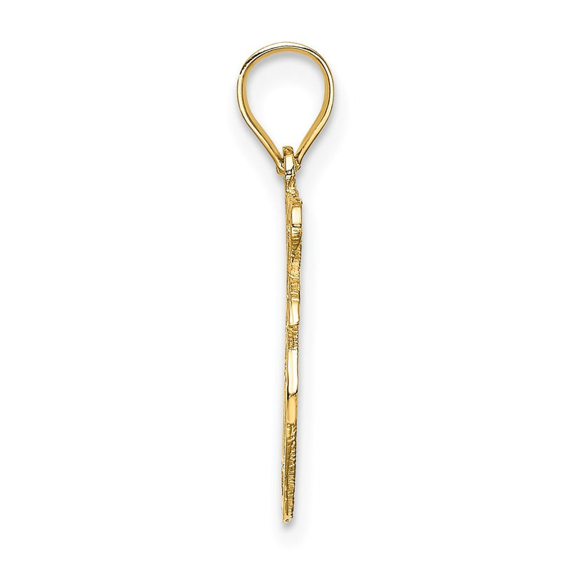 14K Yellow Gold I Heart Ny Apple Charm