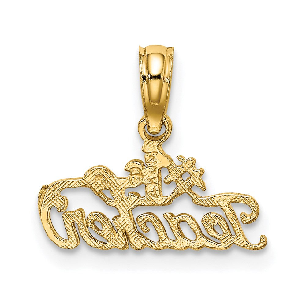 14K Yellow Gold #1 Teacher Charm