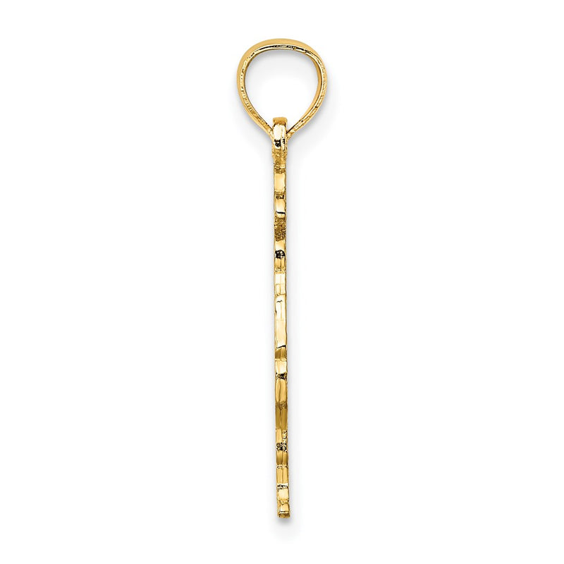 14K Yellow Gold Fireman W/Hose Charm