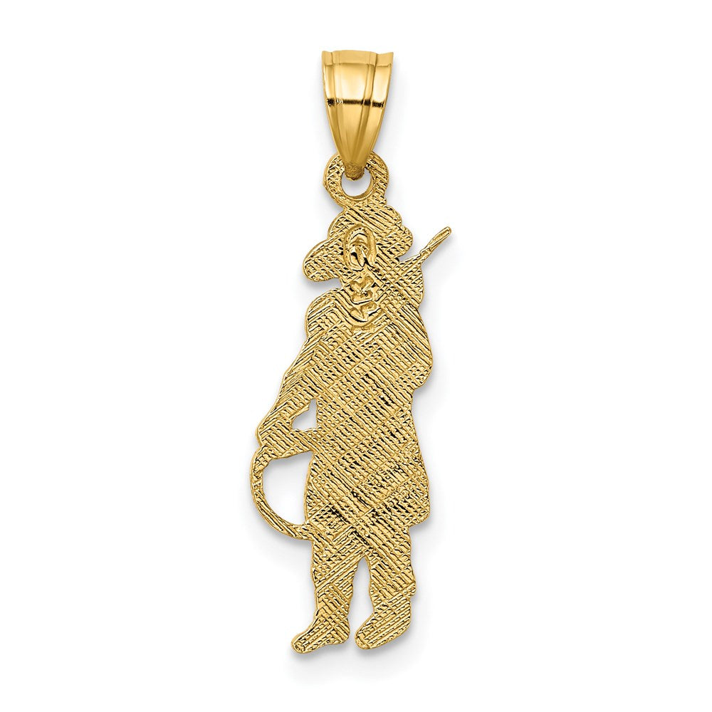 14K Yellow Gold Fireman W/Hose Charm