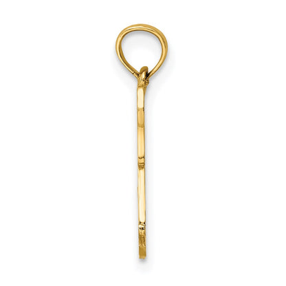 14K Yellow Gold Fire Hydrant And Dog Charm