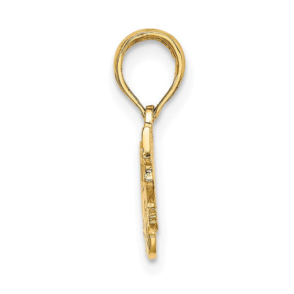14K Yellow Gold Fire Truck Charm