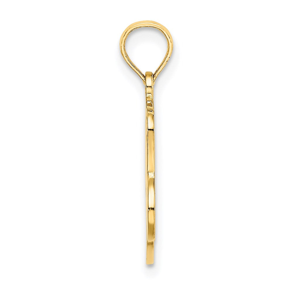 14K Yellow Gold Fire Dept Helmet Charm