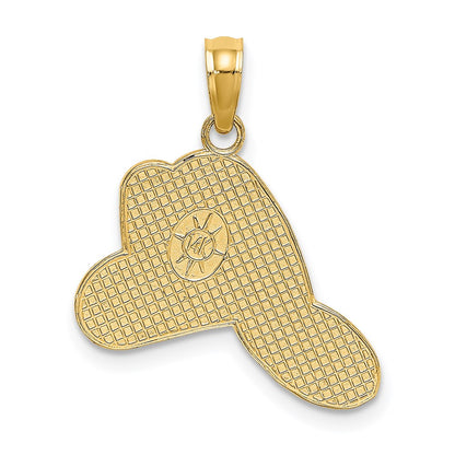 14K Yellow Gold Fire Dept Helmet Charm