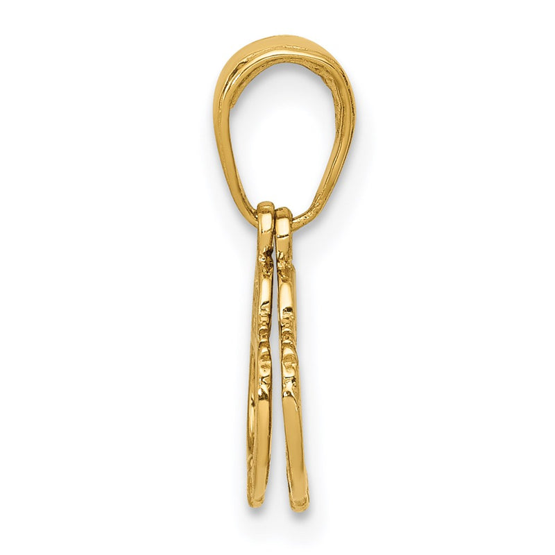 14K Yellow Gold 2-Piece Handcuffs Pendant