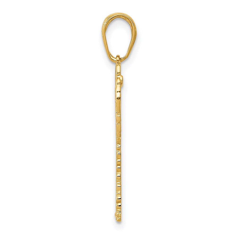 14K Yellow Gold Palm Tree Pendant