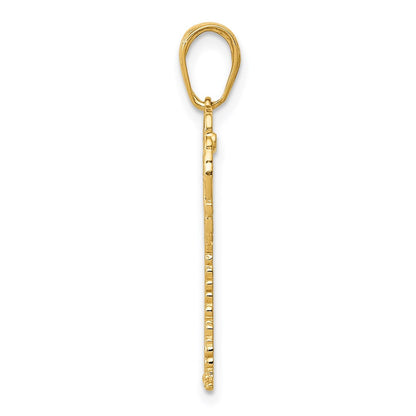 14K Yellow Gold Palm Tree Pendant