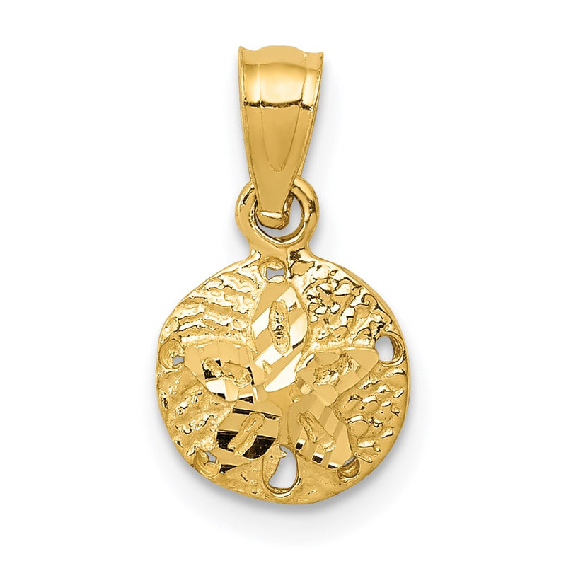 14K Yellow Gold Sand Dollar Pendant