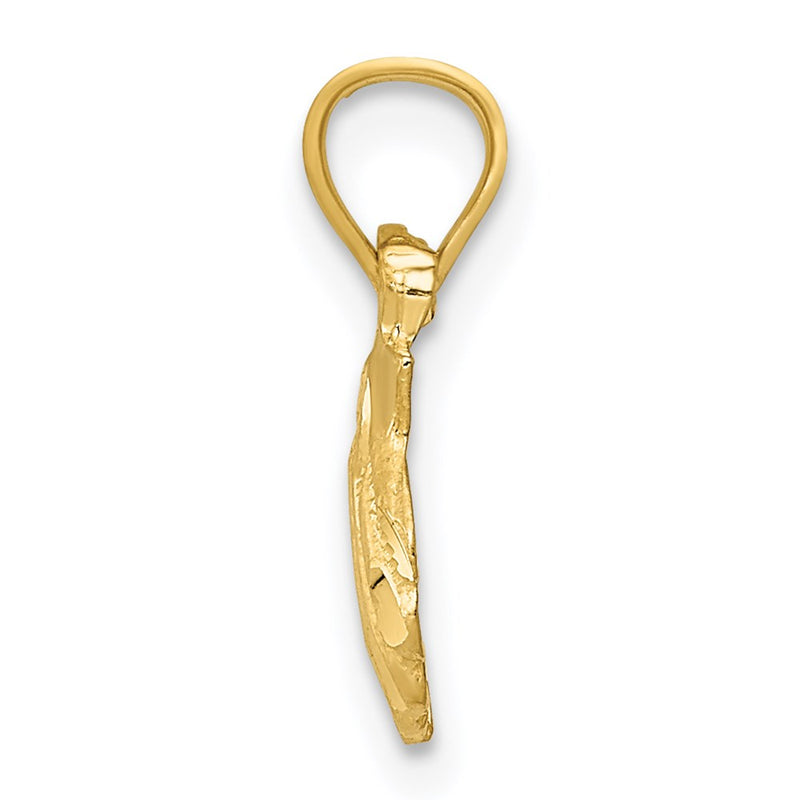 14K Yellow Gold Scallop Shell Pendant