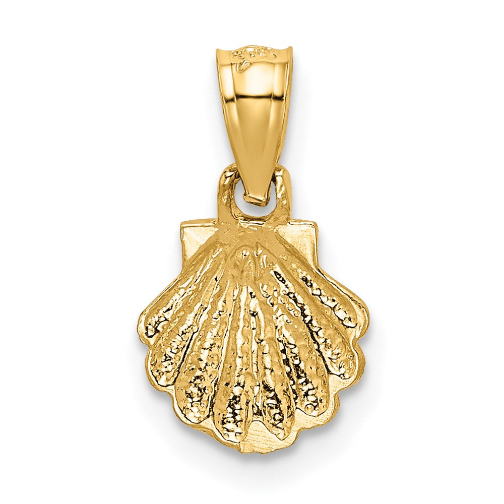 14K Yellow Gold Scallop Shell Pendant