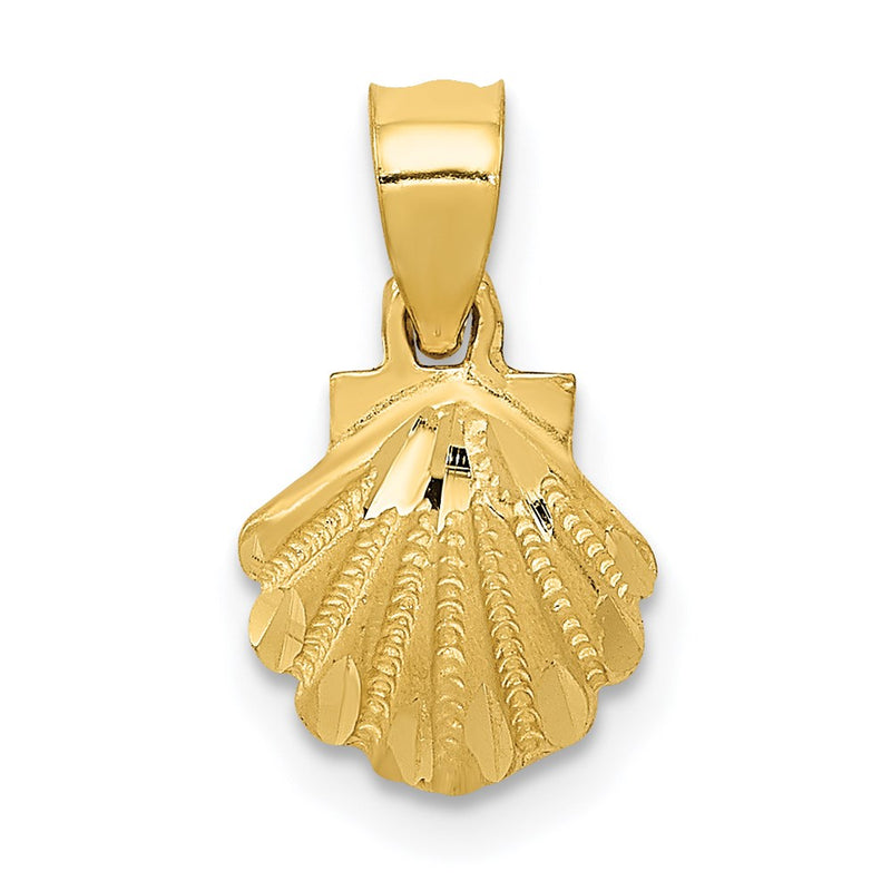 14K Yellow Gold Scallop Shell Pendant