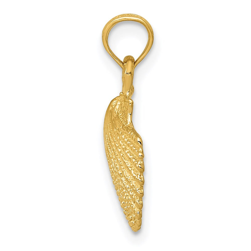 14K Yellow Gold Scallop Shell Pendant