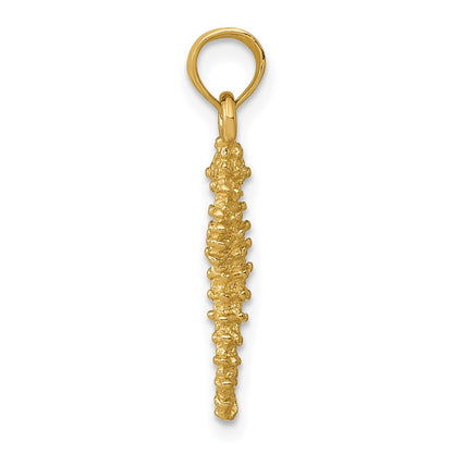 14K Yellow Gold Seahorse Pendant