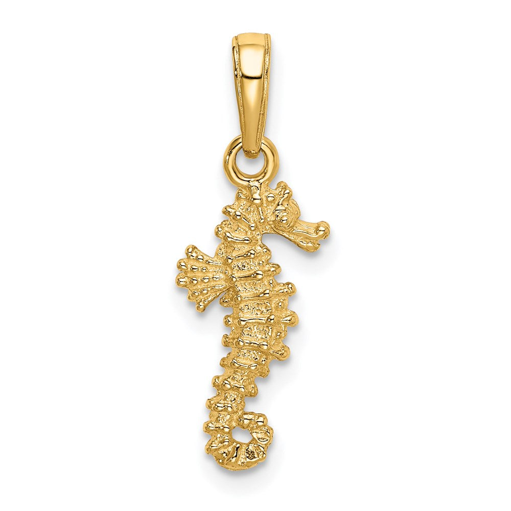 14K Yellow Gold Seahorse Pendant