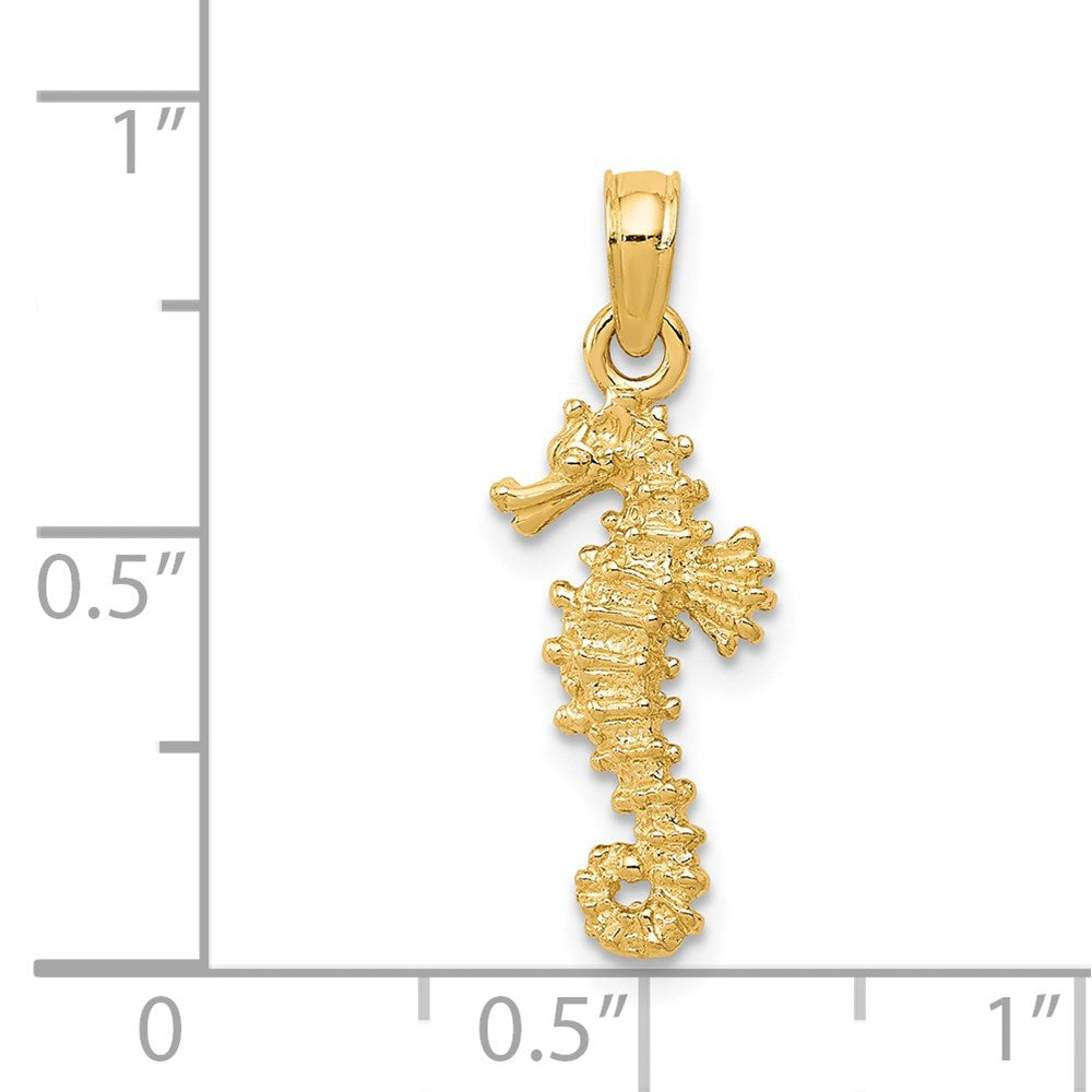 14K Yellow Gold Seahorse Pendant