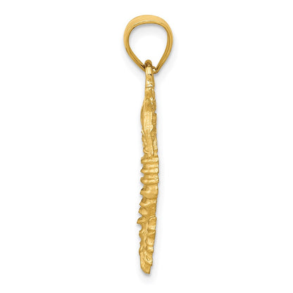 14K Yellow Gold Seahorse Pendant