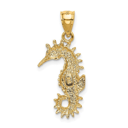 14K Yellow Gold Seahorse Pendant