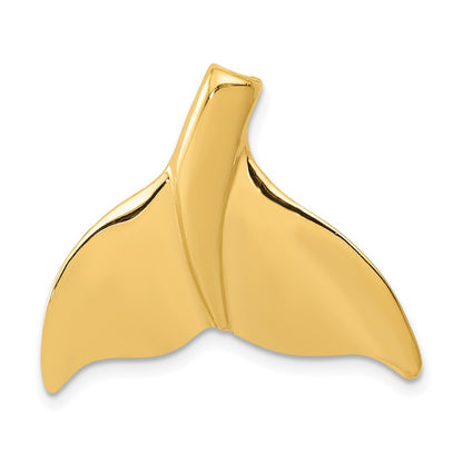 14K Yellow Gold Whale Tail Chain Slide